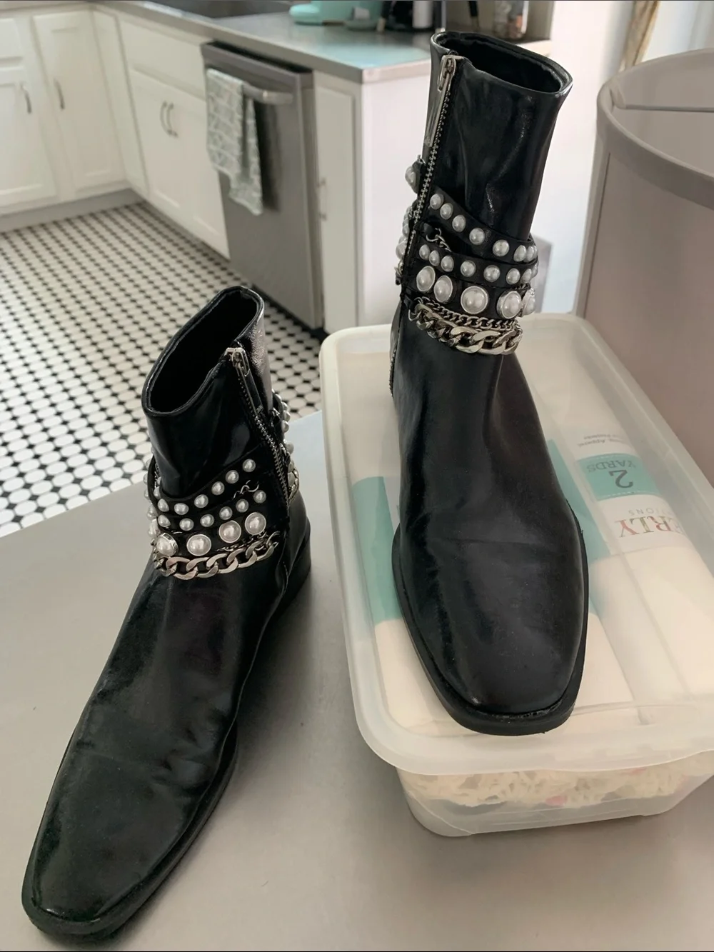 Zara Black Booties - Size 38